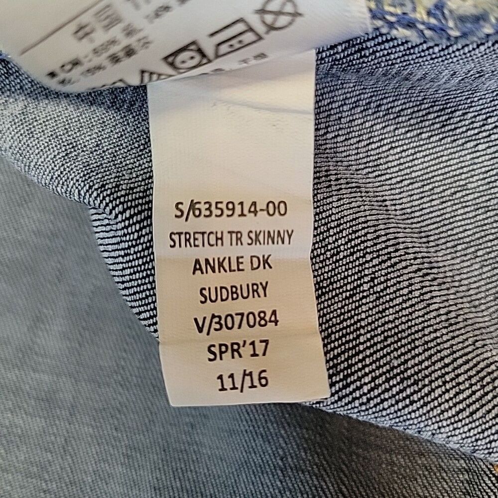 Gap 1969 Womens Ankle Jeans‎ Size 14 Regular Skinny 32Rx26 - Picture 8 of 12